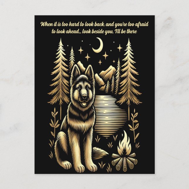 Campfire Companion Under Stars Postkarte (Vorderseite)