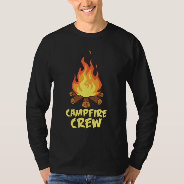 Campfire Crew Familienurlaub Camping Urlaub T-Shirt (Vorderseite)