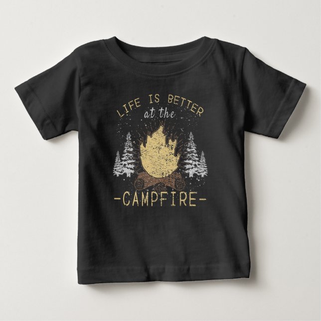 Campfire - Das Leben wird besser durch das Campfeu Baby T-shirt (Vorderseite)