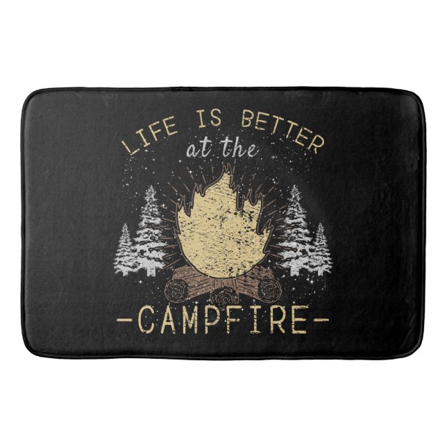 Campfire - Das Leben wird besser durch das Campfeu Badematte (Vorderseite)