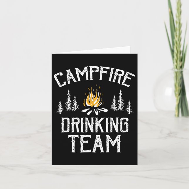 Campfire Drink Team Camping Lovers Camper Karte (Vorderseite)