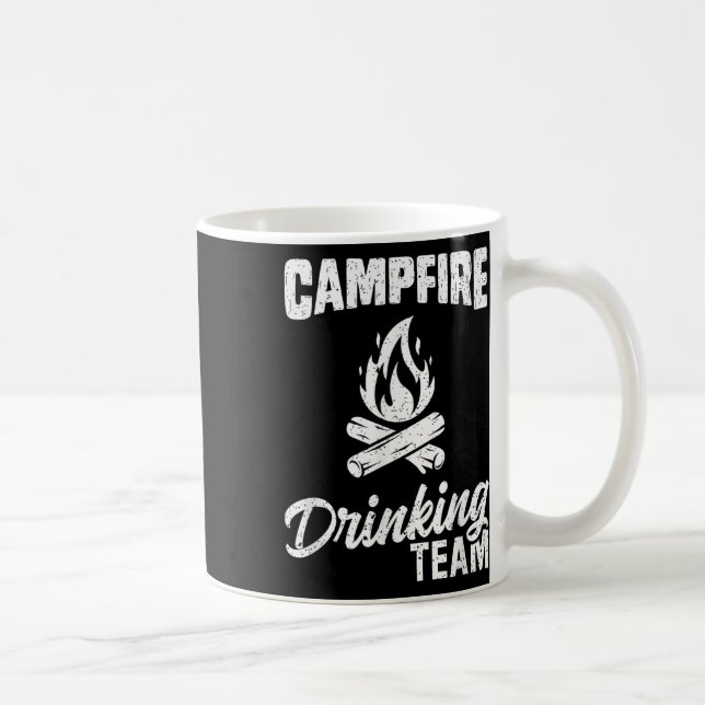 Campfire Drink Team T Shirt Camping Lover Campingp Kaffeetasse (Rechts)