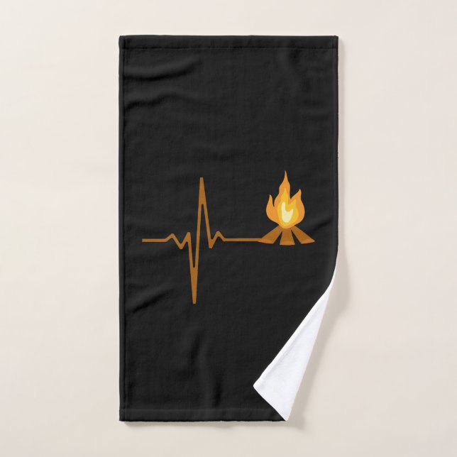 Campfire Heartbeat Camping Handtuch (Handtuch)