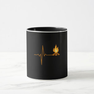 Campfire Heartbeat Camping Tasse