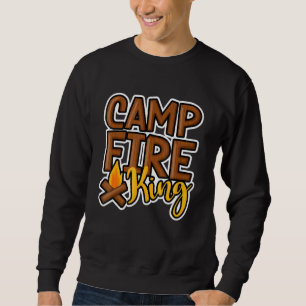 Campfire King Camping Camp Boden Bonfire Männer Ju Sweatshirt