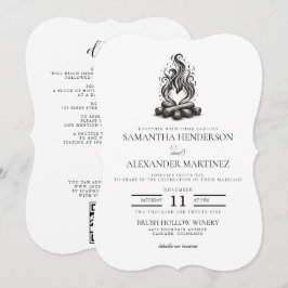 Campfire Love Wedding Einladung