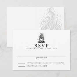 Campfire Love Wedding RSVP Karte