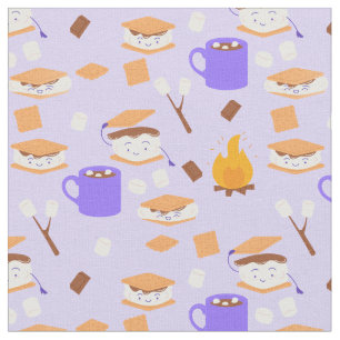Campfire-Marshmallow-Schokoladenraucher lila Stoff