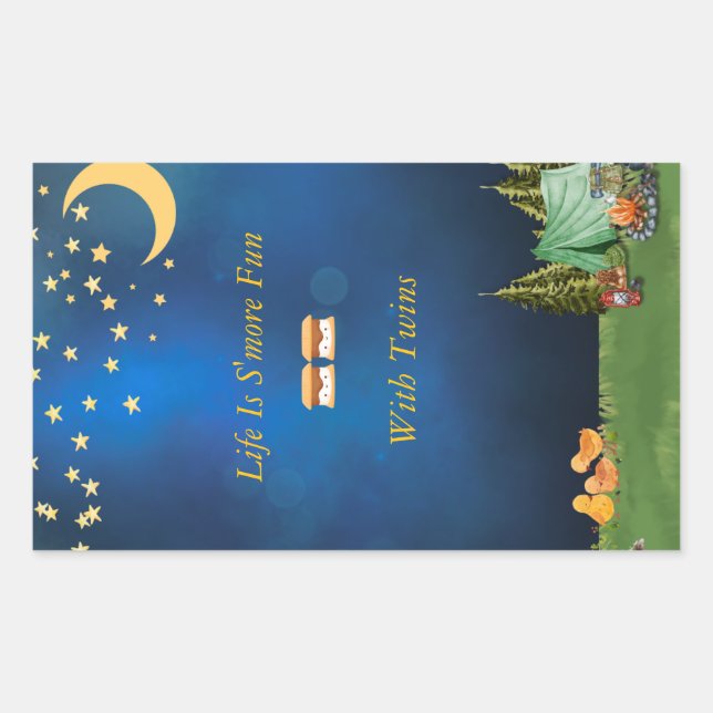 Campfire mit S'mores Aufkleber (Vorderseite)