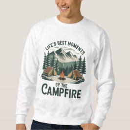 Campfire Moments Vintage Mountain Design  Men’s Sweatshirt