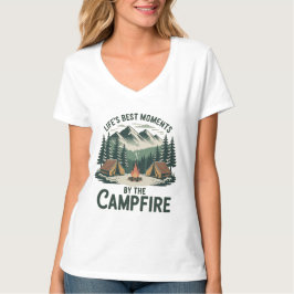 Campfire Moments Vintage Mountain Scene | Women’s  T-Shirt