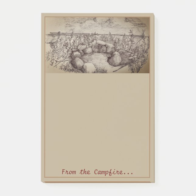 Campfire Notepad Post-it Klebezettel (Vorderseite)