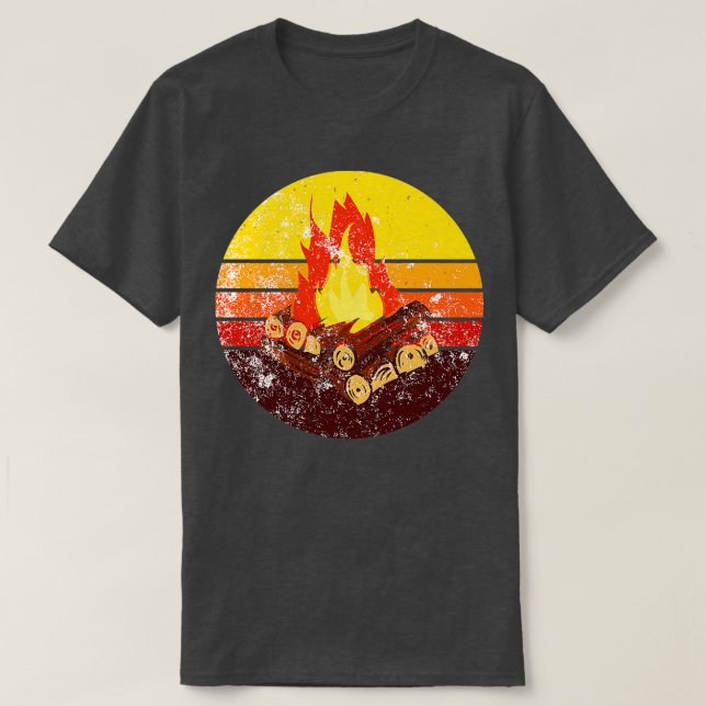Campfire Retro Vintag 1 T-Shirt (Design vorne)