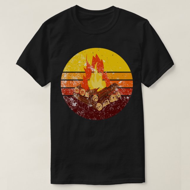 Campfire Retro Vintag 2 T-Shirt (Design vorne)