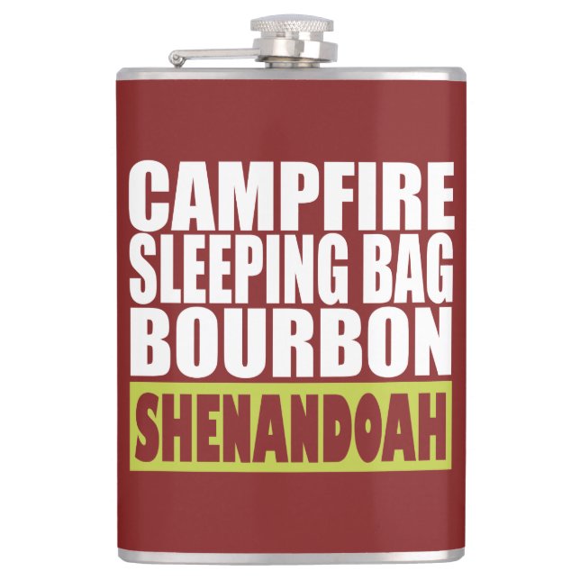 Campfire Schlaftasche Bourbon Shenandoah Flachmann (Vorderseite)