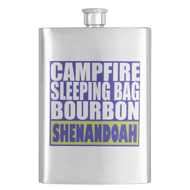 Campfire Schlaftasche Bourbon Shenandoah Flachmann (Vorderseite)