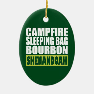 Campfire Schlaftasche Bourbon Shenandoah Keramik Ornament