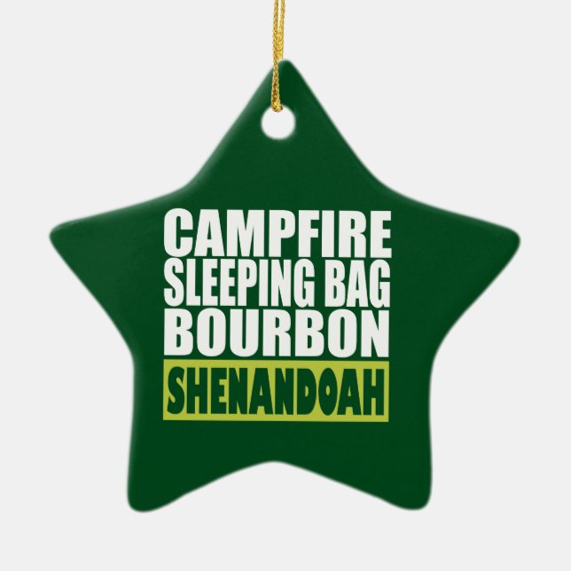 Campfire Schlaftasche Bourbon Shenandoah Keramikornament (Vorne)