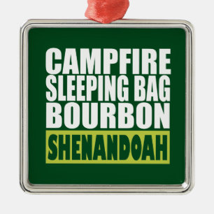 Campfire Schlaftasche Bourbon Shenandoah Silbernes Ornament