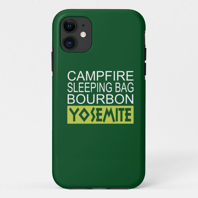 Campfire Schlaftasche Bourbon Yosemite Case-Mate iPhone Hülle (Rückseite)