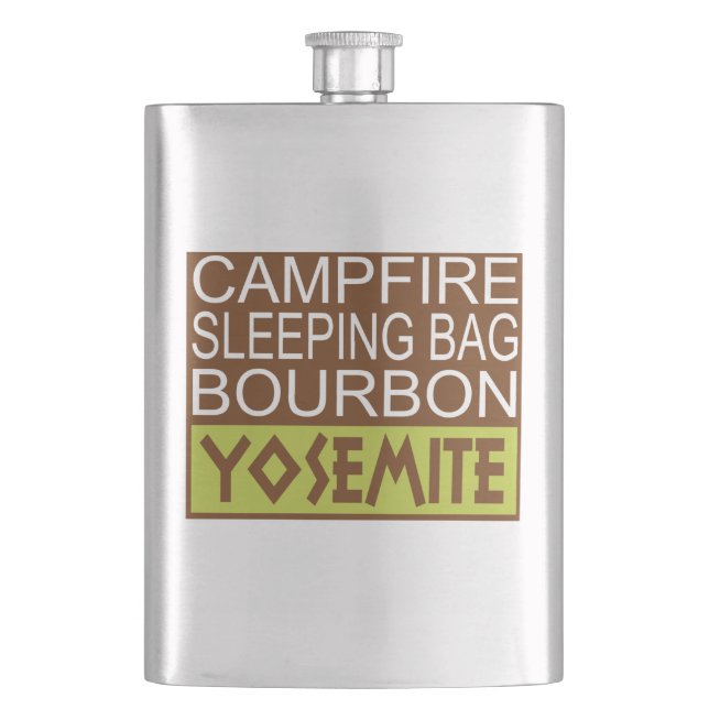 Campfire Schlaftasche Bourbon Yosemite Flachmann (Vorderseite)