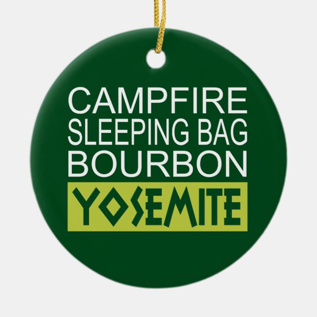 Campfire Schlaftasche Bourbon Yosemite Keramikornament (Vorne)