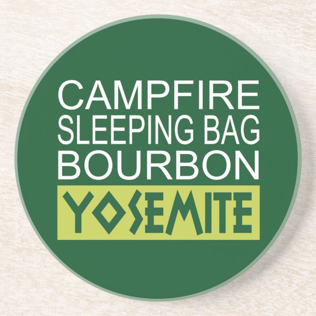 Campfire Schlaftasche Bourbon Yosemite Sandstein Untersetzer (Vorne)