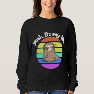 Campfire Sloth Design Sweatshirt