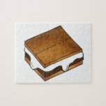 Campfire Smores Marshmallow Camp Smore Puzzle<br><div class="desc">Die Leckerei aus Graham Cracker,  Milchschokolade und getoasteten Marshmallows ist eine originelle Marker-Illustration einer köstlichen Lagerfeuer-.</div>