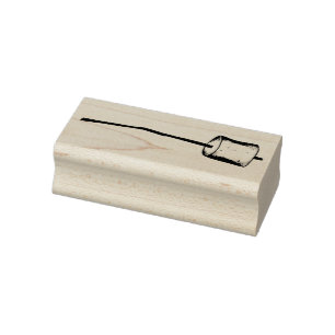 Campfire Smores Roastmarshmallow am Stick Camp Gummistempel