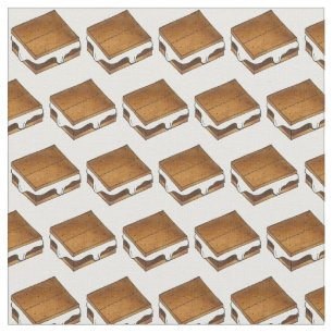Campfire Smores Toasted Marshmallow S'mores Fabric Stoff