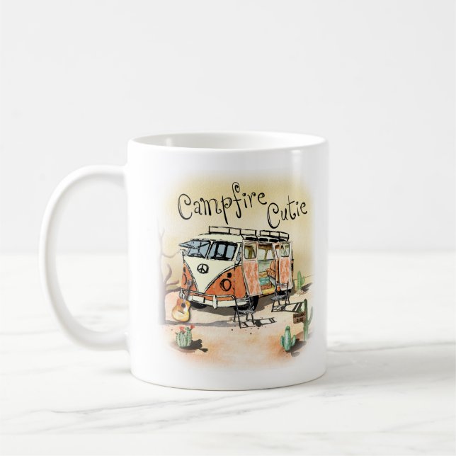 Campfire Süsse Vintages Camping Kaffeetasse (Links)