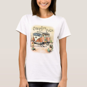 Campfire Süsse Vintages Camping T-Shirt