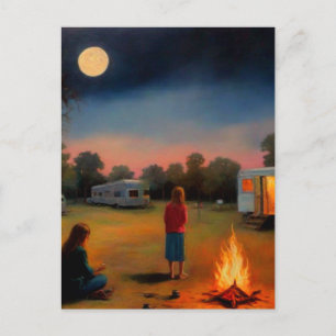 Campfire - The Trailer Park Art Postkarte