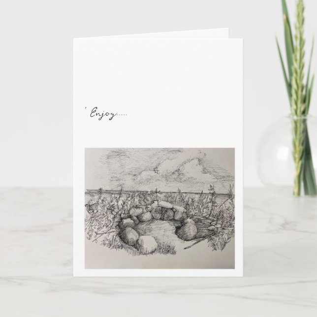 Campfire-Urlaubskarte für Sie Karte (Vorderseite)