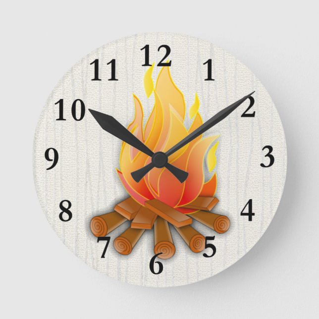 CAMPFIRE WALL CLOCK RUNDE WANDUHR (Vorderseite)