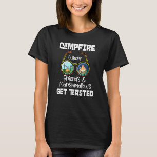 Campfire Wo Freunde Marshmallow Toasted Cam T-Shirt
