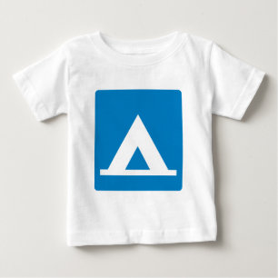 Campground-Landstraßen-Zeichen Baby T-shirt