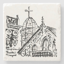 Campground Motif von Babbie - Martha's Vineyard Steinuntersetzer