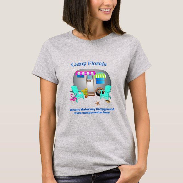 Campground Owner Silver RV Campingplatz Website T-Shirt (Vorderseite)