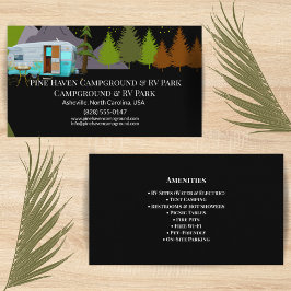 Campground & RV Park Rustic Outdoor Design Visitenkarte