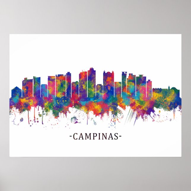 Campinas Brazil Skyline Poster (Vorne)