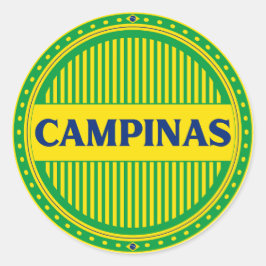 Campinas City Pride – Brazilian Identity Runder Aufkleber