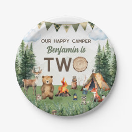 Camping 2. Geburtstag Party Pappteller