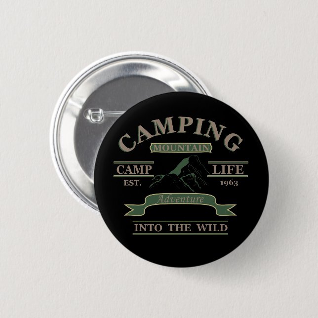 Camping-Abenteuer-Camper-Leben Button (Vorne & Hinten)
