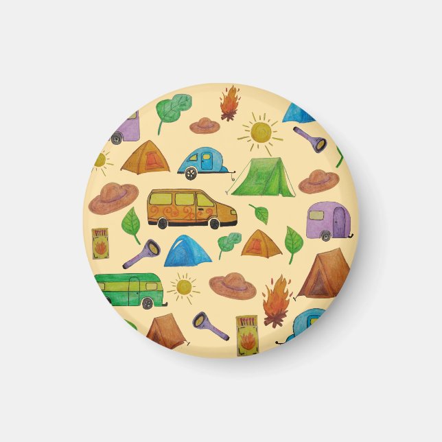 Camping-Abenteuer Magnet (Vorne)