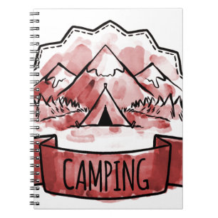 Camping Abzeichen Notizblock