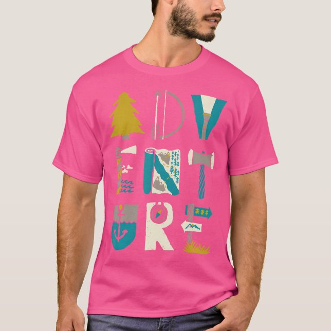 Camping Adventure Awaits Travel Camping T-Shirt (Vorderseite)