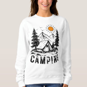 Camping Adventure Berge, Zelt und Natur Sweatshirt