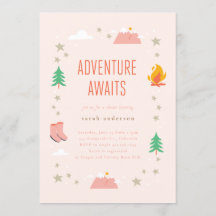 Camping Adventure erwartet Girl Baby Shower